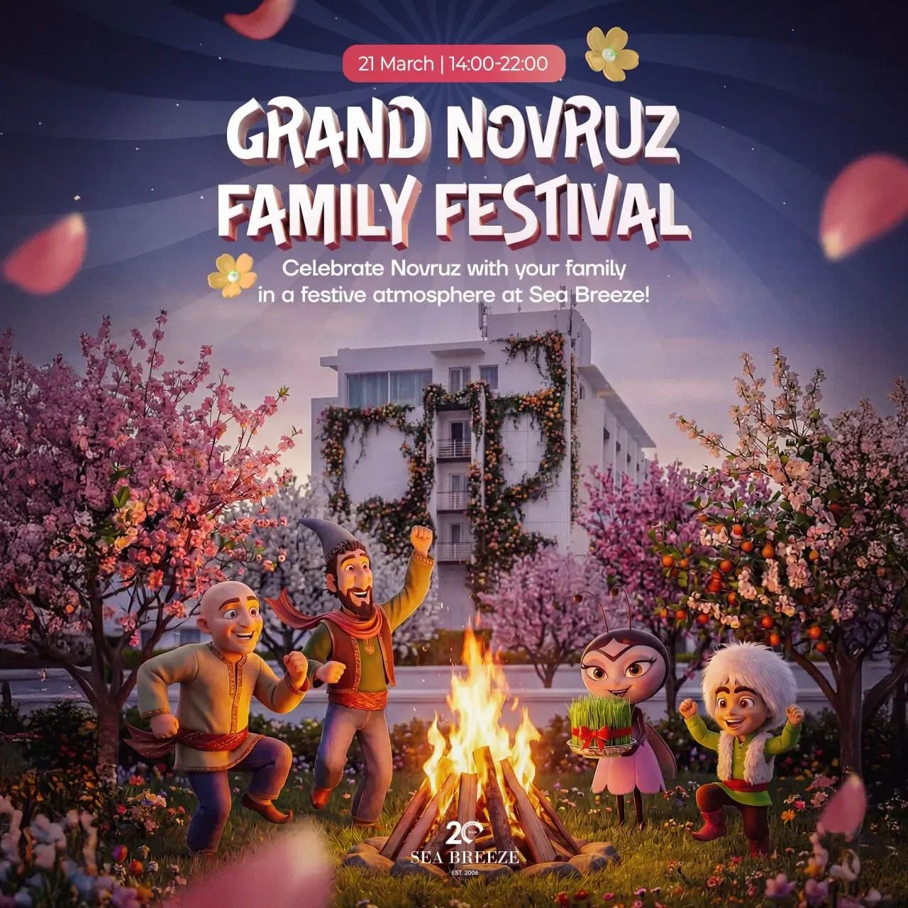 Sea Breeze-də Novruz: ailə festivalı, yarmarka və Shore House yanında tonqal